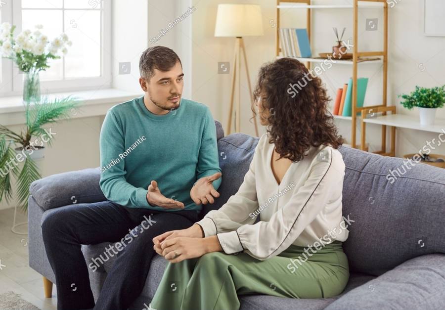 Couple in a therapy session